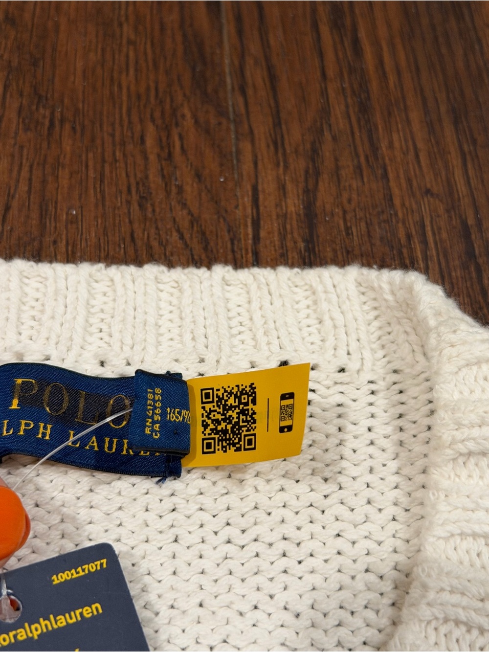 Polo Ralph Lauren white crochet American flag sweater size M - Picture 10 of 16
